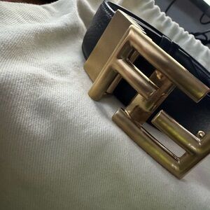 Fendi Gold and Black Belt